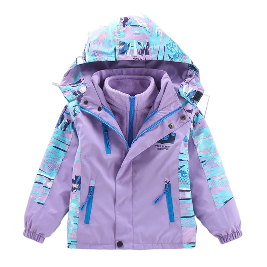 (a cap detachable) girls trench coat remove ski-wear, girls foreign